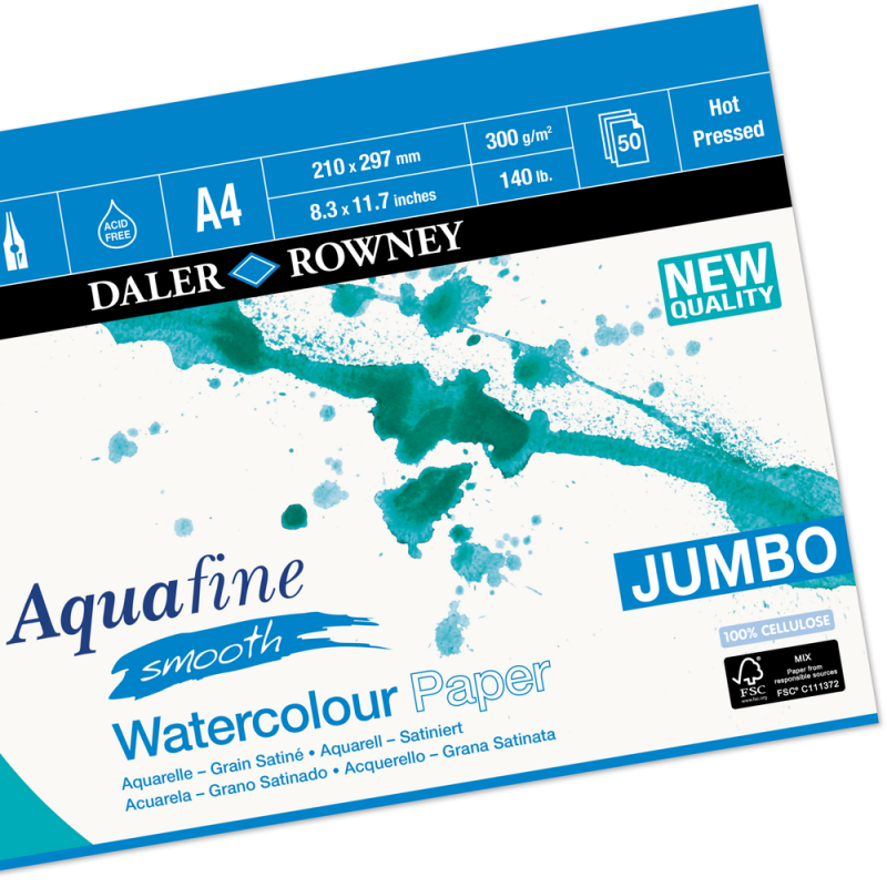 Aquafine Smooth Jumbo Gummed Pads (300gsm)