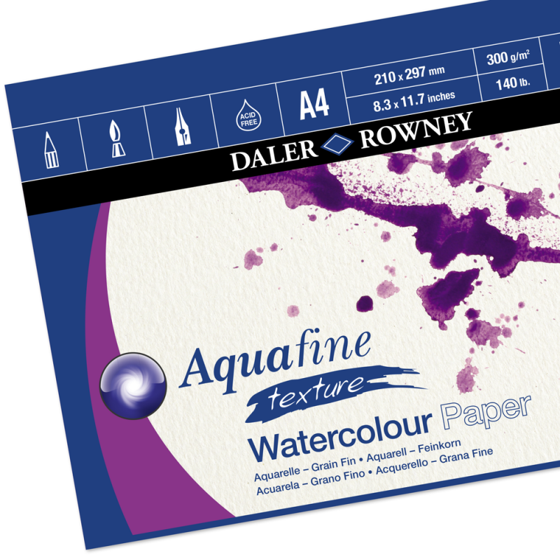 Aquafine Texture Gummed Pads (300gsm)