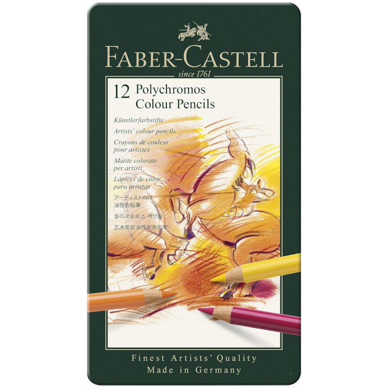 Polychromos Colour Pencil Tin (12pc)