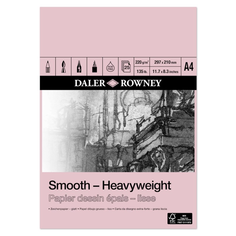 Smooth Heavyweight 220gsm Drawing Pads